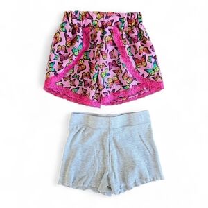 ADD-ON | Toddler Girls Shorts Bundle Butterfly Print & Ribbed Grey Size 2T